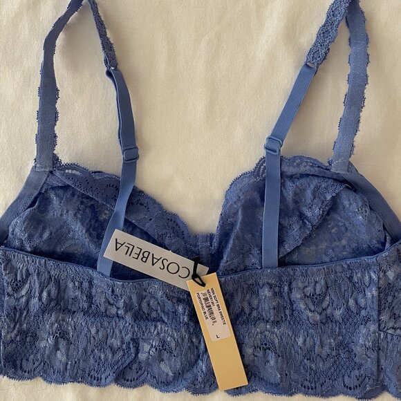 COSABELLA Never Say Never Sweetie Soft Bra Bralette in Portofino Blue Size L NWT - Picture 4 of 6